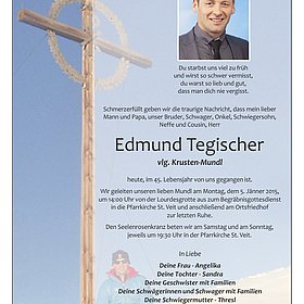 Edmund Tegischer verstorben!