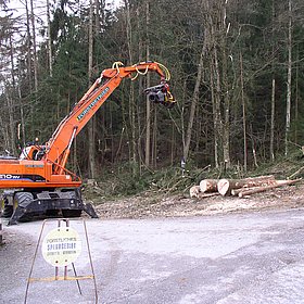 Endnutzung, Energieholzgewinnung durch Forstservice Tirol!