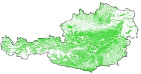 Waldkarte Österreich, Stand Juni 2020