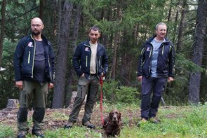v.l.n.r.: die Waldaufseher Emanuel Spiß (Pians), Isidor Sieß (Grins) und Markus Spieß (Strengen)